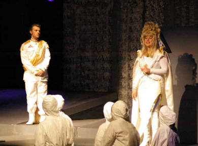 Trevor Bowles, Robyn Manion, and their students.  Photo by Jim Spradlin.