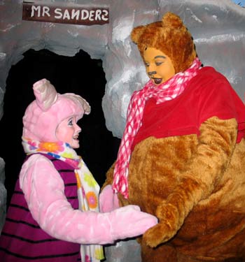 Katie Wilkinson as Piglet and Chelsey Megli as Pooh. Credit: Mikarol Productions.