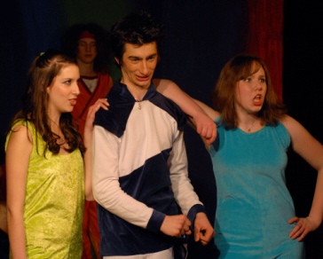 Kimberly McLean, Ethan Berkley, and Natalie Groce. Photo by Mike Shafer.